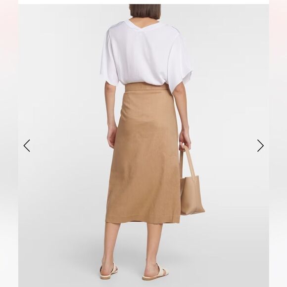 Vince Buckle linen-blend wrap skirt NWOT - Picture 3 of 10